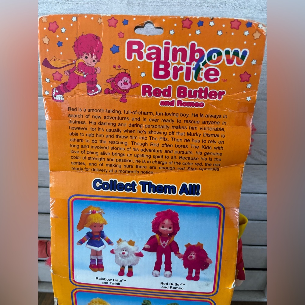 Rainbow Red Butler & Romeo Plush Doll Set - Red and Yellow Accents 2003 - Picture 7 of 13